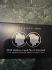 2023 Morgan & Peace Dollar Reverse Proof Two Coin Set With OGP & COA