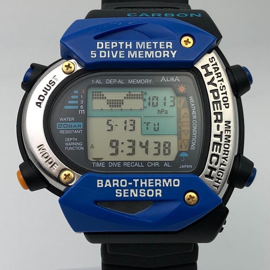【超希少】 SEIKO ALBA ハイパーテック ダイビングウォッチ 水深計 SEIKO ALBA HYPER-TECH Diving Watch Water Depth Gauge