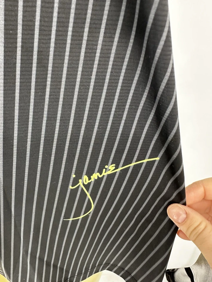 Jamie Sadock XL Womens Sunsense Long Sleeve Pinstripe Golf Top 1/4 Zip 22161 F31 - Image 2 of 4