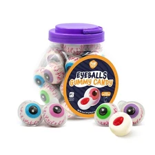 Funtasty Eyeballs Gummy Candy - 19 Ounce Jar (30 Count) - Strawberry Jam... 