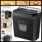 Compact Crosscut Paper Shredder for Home Office, 6 Sheet Capacity, 3.4 Gal Waste