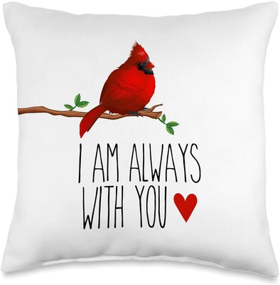 cardinal bird throw pillows