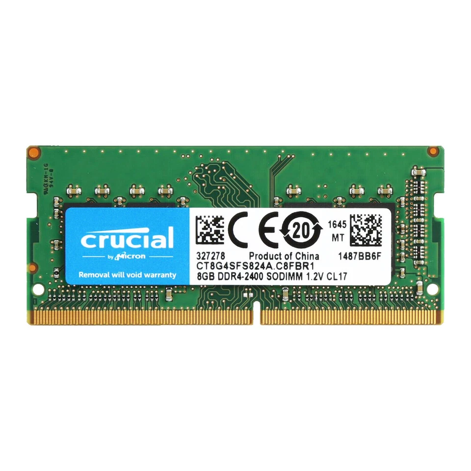 CRUCIAL 8GB DDR4 2400 PC4-19200 Laptop 260-Pin SODIMM Notebook Memory RAM 1x 8G - Image 2 of 4