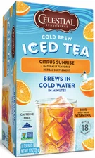 Celestial Seasonings Cold Brew Citrus Sunrise Herbal Iced Tea - 18 tea bags