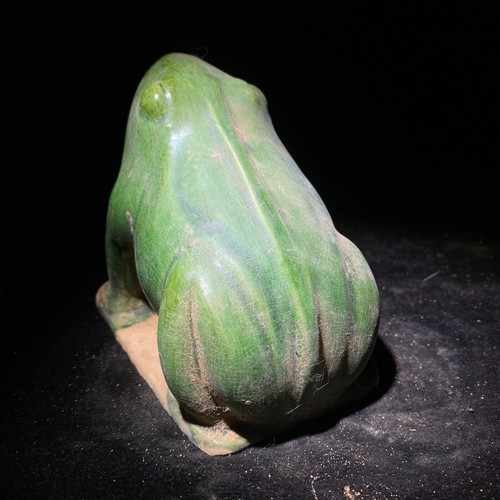 Chinese Tang sancai porcelain porcelain enjoy decoration frog sculpture - Picture 3 of 5