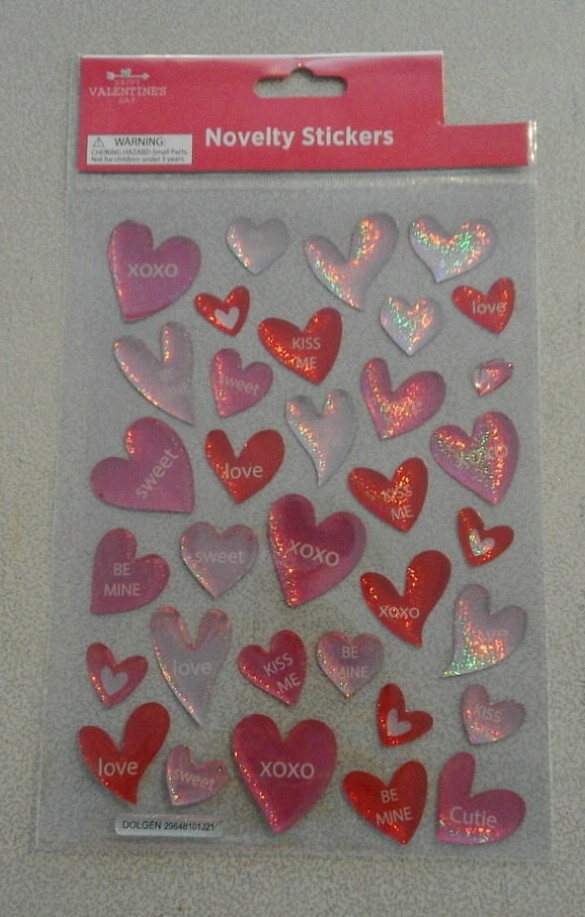 ♡Love♡ Valentine Stickers Pink Hearts LOVE XOXO KISS ME SWEET 266325 | eBay