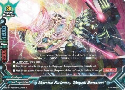 Buddyfight Marshall Fortress, CM Megalo Sanction! D-BT01A-EB01/0030EN R