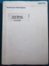 FMC JOHNSTON V4000 SP (DD) STREET SWEEPER) PARTS MANUAL BOOK CATALOG