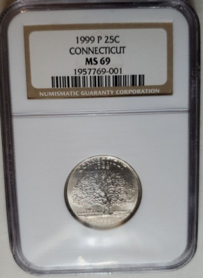 1999年CONNECTICUT 25C NGCPF69 1530440-020 【公式通販】