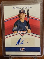 2018 USA Baseball Stars and Stripes 18U AUTO Black Ink #28 Raynel Delgado /499