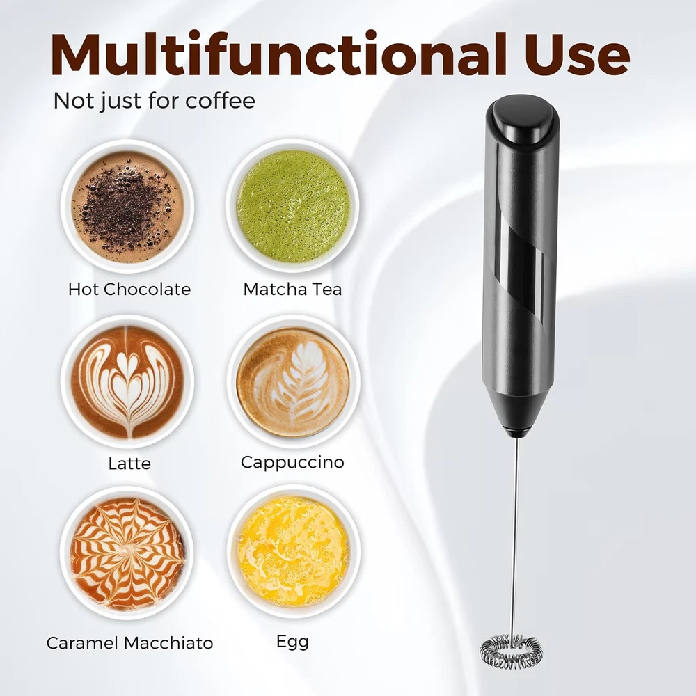 Milk Frother Handheld, for Coffee, Mini Whisk, Foam Maker and Drink Mixer for La Milk Frother Handheld, for Coffee, Mini Whisk, Foam Maker and Drink Mixer for La