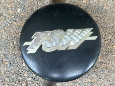 TSW WHEELS CUSTOM WHEEL CENTER CAP BLACK FINISH SHINY LOGO # CC56