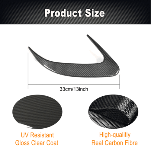 Pinne paraurti posteriore in carbonio Flap Canards per Mercedes C218 CLS400 CLS63 AMG - Foto 7 di 14