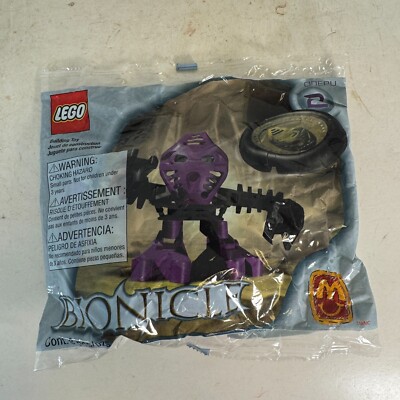 McDonald's LEGO Bionicle Happy Meal Toy #2 Onepu Figure 8 Piece Set 2001 SEALED