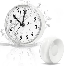 Betus Waterproof Bathroom Shower Clock with Large Suction Cup for Toilet Kitchen