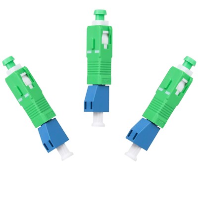 3 PCS SC/APC Male to LC/UPC Female Singlemode Adapter Fiber Optic Connector FTTH