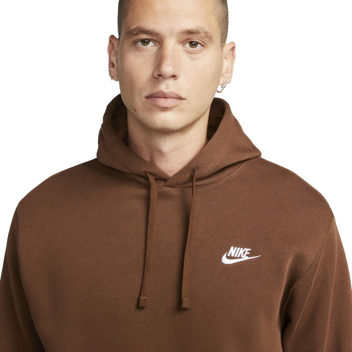 Nike Men's Sportswear Club Fleece Pullover Hoodie (Cacao Wow/White)  BV2654-259 | eBay