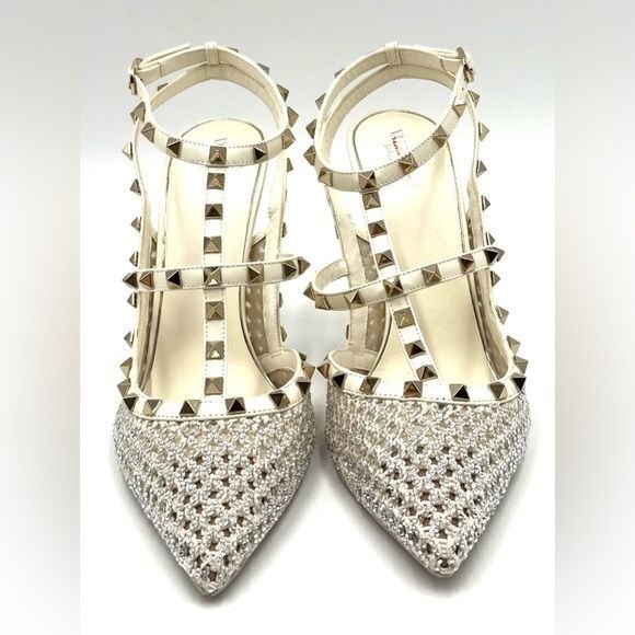 VALENTINO の靴♪ ★ 透明 クリスタルPUMPS★ 110mm Valentino Garavani Rockstud Mesh Pumps with Crystals And
