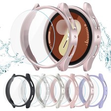  6 6Pack for Samsung Galaxy Watch 7 40mm Screen Protector Case, Hard PC Bumpe...