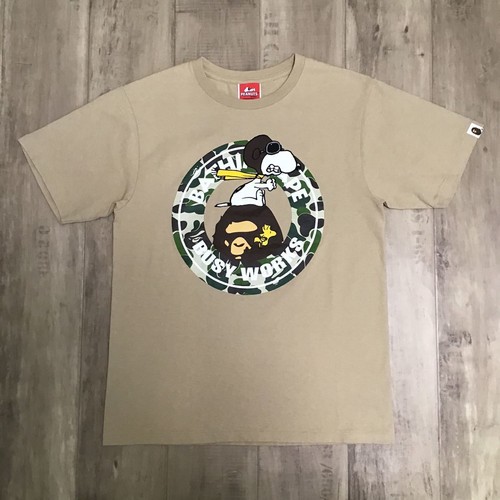beige bape shirt
