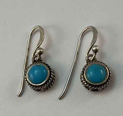 BÄRLICHE 925 Sterling Silber blaue Türkis Ohrhänger