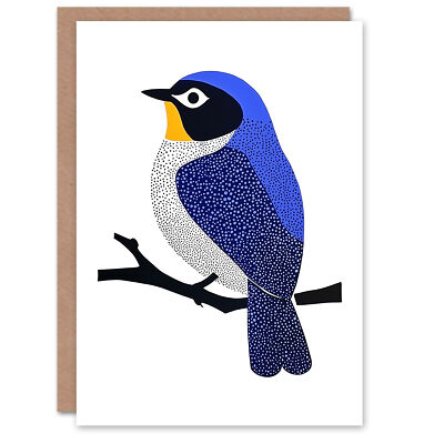 Bluebird Vogel auf Baum Ast Fun Xmas Art Rohling für alle Weihnachtskarten