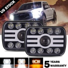 Pair 500w 7x6 5x7 Led Headlight Hi Lo Beam Drl For Chevrolet Jeep Cherokee Xj