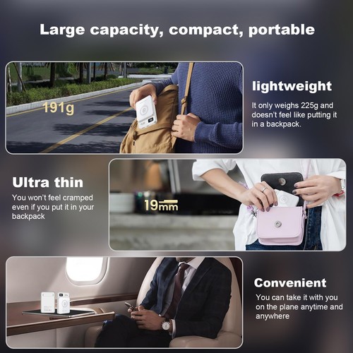 10000mAh Magnetic Power Bank PD 20W Fast Charging Wireless Charger For iPhone 16 - Picture 4 of 14