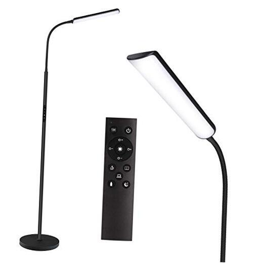 LED Floor Lamp, Bright 15W Floor Lamps for Living Room with 1H Timer, Black