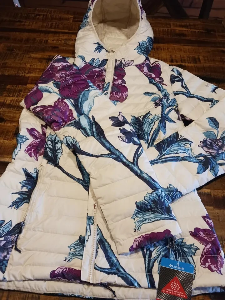 NEW COLOR Columbia WHITE OUT HOODED Jacket omni heat Women SZ XS