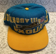 Vintage 90’s Jacksonville Jaguars Banned Logo Apex One SnapBack Hat New Mint!