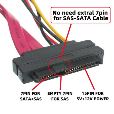 SATA 22Pin Hard Disk Drive Raid to SFF-8482 SAS 29 Pin Extension