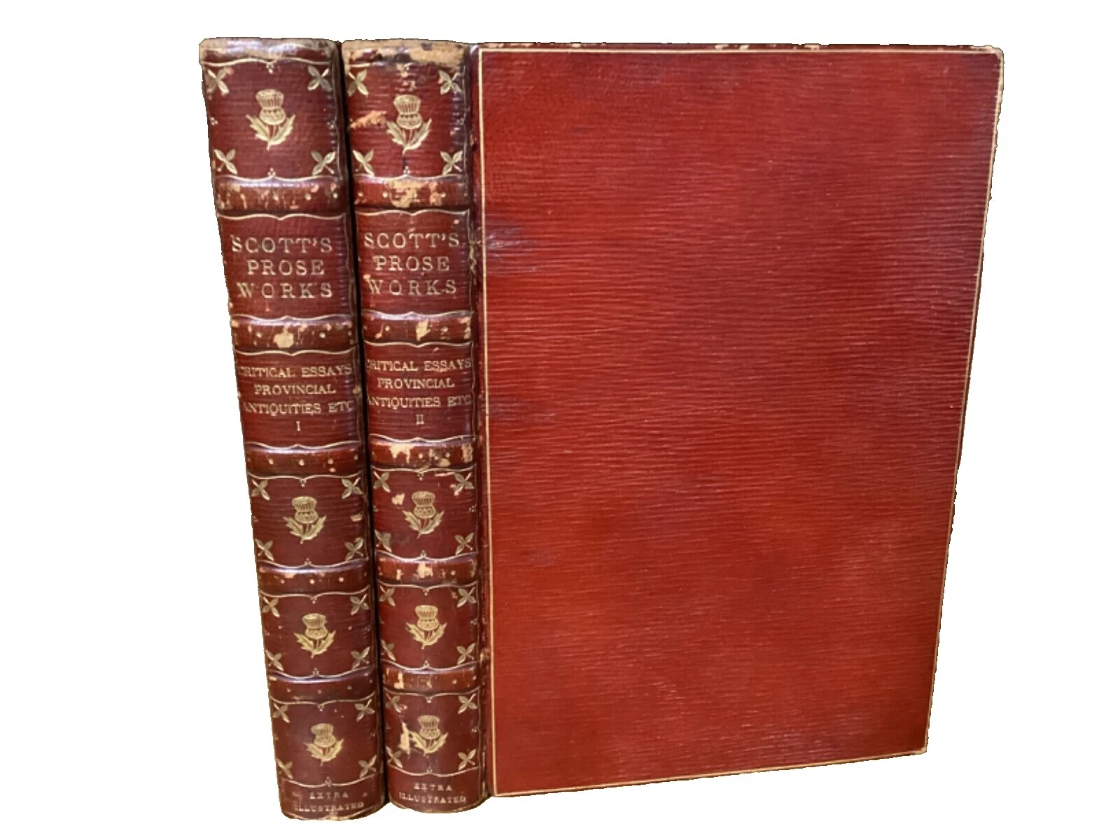 Walter Scott libros antiguos y de colección de cuero en Inglés