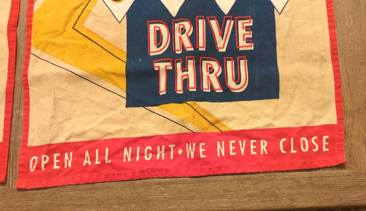 2 Rare Coca Cola Soda Drive Thru Open All Night We Never Close Place Mat Towel
