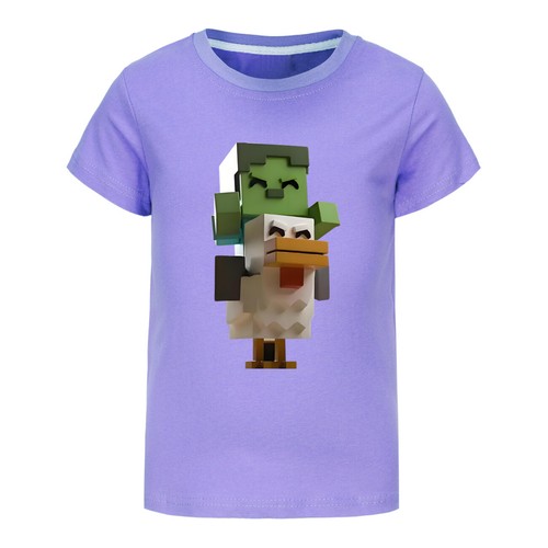 Unisex Kids Funny Chicken Jockey T-Shirt Gamer Chicken Ride GameS Girls Boys Top - Picture 43 of 53
