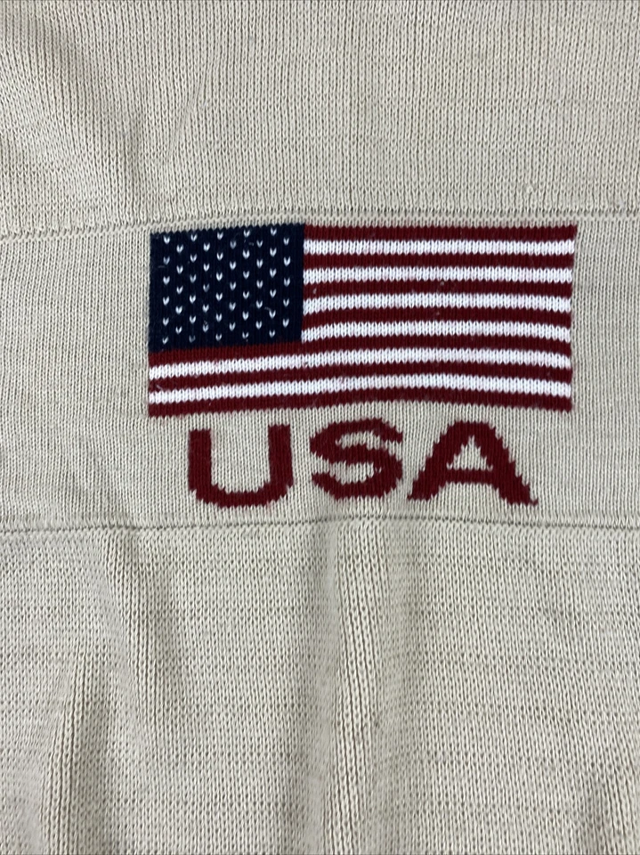 NUEVO ERA Suéter Beige Pullover Para Hombre XL Hecho en EE. UU. Patriótico Informal JS Foto 3 de 4