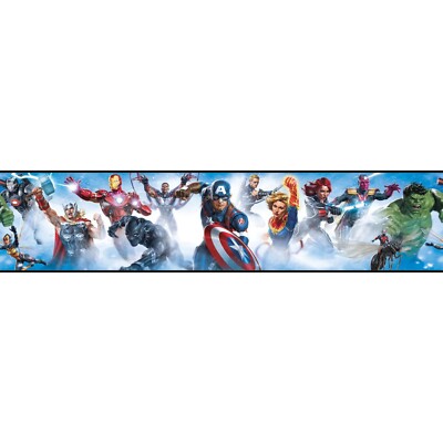 New Marvel Avengers Peel Stick Wallpaper Border Removable Kids Room Wall Decor 34878351711 Ebay