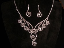 Silver Tone Necklace and Earring Set