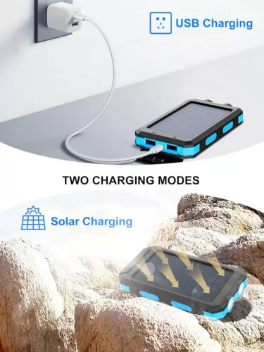 500000mAh Portable Solar Panel Dual USB External Battery Power Bank Pack Charger - Picture 6 of 12