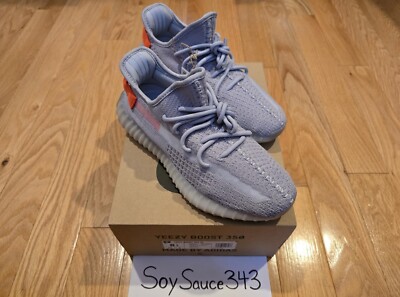 NEW ADIDAS YEEZY BOOST 350 V2 TAIL LIGHT GREY ORANGE FX9017 SIZE