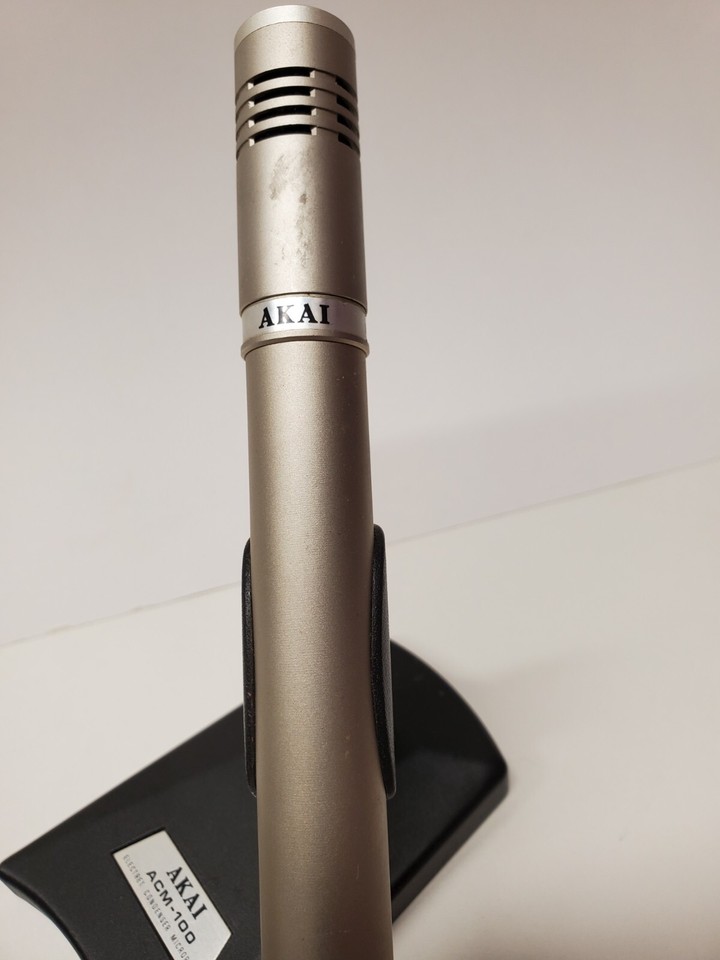 Akai Microphone ACM100 With Stand. Untested eBay