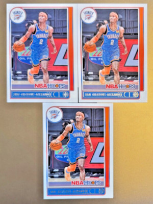 2021-22 Panini NBA Hoops Shai Gilgeous-Alexander #3  Lot X 3   MVP