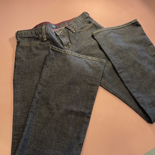 Low Rise Dark Blue Flared Jeans Size 