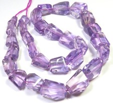 Amethyst Tumble Faceted Gems 15Inch Natural Pink Nugget Beads 12.5-17 mm GV-3949