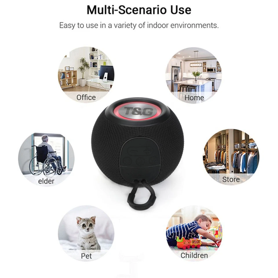 Bluetooth Lautsprecher Tragbar Kabellos Schwarz / Weiß | Soundbox T&G TG337 - Bild 2 von 4