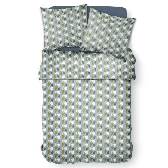 Housse de couette 240x260 lit king size Today avec 2 taies d'oreiller en coton