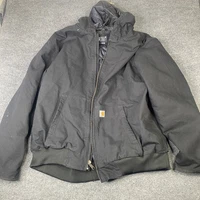 Carhartt Men Black J130-M Loose Fit Washed Duck Insulated Active Jacket 4XL Tall