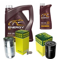 Mann Inspektionspaket Filterset 6L Mannol Energy 5W-30 FüR Audi 100 2.5 TDI
