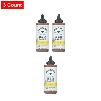 Kinders Organic Gold Bbq Sauce, 15.5 Oz - 3 Count