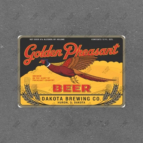Vintage Golden Pheasant Beer Metal Sign Dakota Brewing Co. #648188